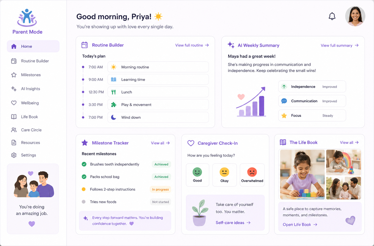 paerent dashboard video